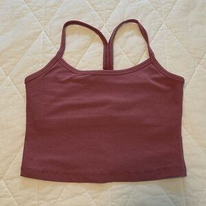 Beyond Yoga Spacedye Slim Racerback Cropped Tank - Orchid Blossom Heather Small